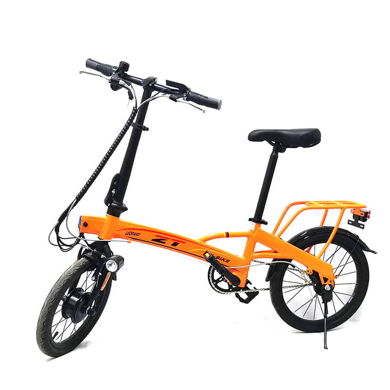 Light Weight Pedal Assist Electrid Folding Bike with Hidden Lithium Battery Black color