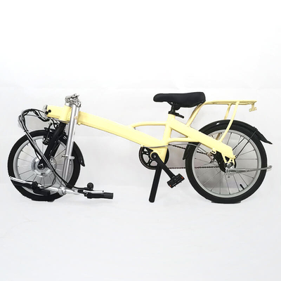 Hot Selling Front Drive Gear Hub Lithium Power Electric Folding Bicycle Yellow Color